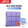 JEYI Custodia JEYI 2230 M.2 NVMe con controllo touch, custodia SSD PCIe USB3.2 GEN2 da 10 Gbps con protezione da scrittura/lettura, supporto UASP TRIM