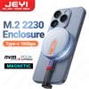 JEYI Custodia magnetica SSD NVMe 2230 M.2 con Magsafe per iPhone 15 Pro Max ProRes, USB 3.2 10 Gbps per MacBook/iPad Pro/Laptop