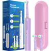NONE Spazzolino elettrico rotante intelligente, spazzolini rotanti ricaricabili compatibili con testine di ricambio Oral B Braun