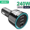 Ubigbuy caricabatteria da auto 240W PD 3.1 140W 100W PPS 45W adattatore per telefono da auto USB C a ricarica Super veloce per MacBook Pro iPhone 15 Samsung