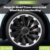 MOTENIO Protezione per Ruote Model Y 2020-2024 - Design del Proteggi-Cerchio Tesla da 21 pollici (4 pezzi), Accessori in ABS per Protezione Cerchi