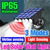 LED Solar Light Motion Sensor lampione stradale IP65 faretto esterno impermeabile giardino cortile esterno parete illuminazione di emergenza