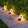 NONE Confezione da 1/4 luci solari per esterni, luce d'atmosfera impermeabile a LED, lampada bianca calda, per recinzione da giardino, prato interrato, portico, passerella