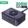 Ubigbuy 205W GaN stazione di ricarica USB-C PD 100W PPS 45W caricabatterie da tavolo a ricarica rapida per iPhone 15 Samsung MacBook Pro laptop