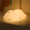 lessdot Simpatica lampada da notte in silicone sdraiata orso piatto luce decorativa da tavolo lampada per atmosfera creativa per interni lampada da notte per bambini regalo per bambini
