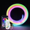 NONE Striscia LED al neon RGBIC USB 5V, nastro per lampada al neon RGBIC 1M 2M 3M con app Bluetooth e telecomando per illuminazione al neon Deoco domestica fai da te