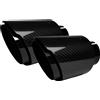 luobiguan 1 pz universale per auto in fibra di carbonio coda gola silenziatore in acciaio inossidabile nero brillante twill lucido silenziatore punta ugello di scarico