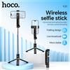 HOCO K20 supporto per trasmissione in diretta in acciaio inossidabile Wireless Selfie Stick Bluetooth 4.2 supporto per telefono da viaggio con treppiede estensibile remoto