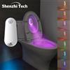 SHENZHITECH Luce notturna a LED con sensore di movimento intelligente, luci per sedili WC, lampada ricaricabile USB a 8 colori per il corridoio estivo, WC, campeggio, decorazioni per la casa