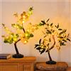 SHENZHITECH Lampada da tavolo a LED per albero Luci notturne per albero fatato a batteria con base rimovibile per regalo di nozze per feste Decorazione da comodino estiva da campeggio