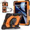 ZMHY Custodia in silicone antiurto a 360° per Huawei Matepad Air12 12X 2024, protezione rinforzata ° Supporto Girevole per Cinghia con Impugnatura Shell C3