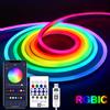 NONE Striscia LED al neon DC5V USB RGBIC, luce al neon RGBIC 1M 2M 3M 5M con app Bluetooth e telecomando per giochi al neon fai da te Deoco