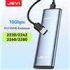 JEYI adattatore per custodia SSD M.2 NVME in alluminio, USB 3.2 Gen 2 (10 Gbps) a NVME M-Key/(B + M) chiave SSD custodia esterna con rivestimento UASP