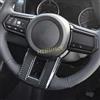 MIHUMOE Per il 2024 2025 Mitsubishi L200 Triton Pajero Sport 3 Interni in fibra di carbonio Volante Interruttore Pulsante Trim Accessori alla moda