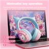 ONIKUMA B5 Cuffie da gioco tri-modalità Cuffie da gioco Cuffie stereo con microfono Illuminazione RGB Simpatico cartone animato 3D per iPad Tablet PS4