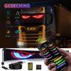 GCTECHING Occhi a LED per camion Pannello a matrice LED Pannello per auto LED RGB Luce di scorrimento per controllo app Bluetooth programmabile fai-da-te