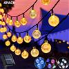 GHIURAG Luci a corda solari aggiornate per esterni impermeabili 60LED 8 modalità globo di cristallo luci natalizie per giardino prato portico decorazione campeggio