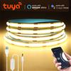 NONE DC5V USB Tuya Smart app WiFi COB LED Strip Light, 1M 2M 3M 5M Dimmerabile COB LED Strip Funziona con Alexa/Google Home/Smart Life APP