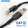 UGOURD Cavo Ethernet Cat 8 Rete Internet Lan RJ45 CAT8 Cavo Rotondo Placcato Oro 40Gbps 2000MHz per Router Modem Laptop PS 5/4