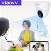 XIAOVV Telecamera di sicurezza dome WiFi da 4 MP con rotazione PTZ per interni ed esterni per animali domestici Facile installazione Messag di allarme di movimento bidirezionale