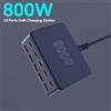 URVNS Caricatore GaN da 800 W USB C Desktop veloce Caricatore USB tipo C PD da 100 W a 10 porte Carica rapida Caricatore rapido USB C 3.0 per iPhone 16 Samsung