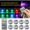 NONE 1 set di luci ambientali interne a LED per auto con telecomando - Decorazione adesiva colorata per lampada per atmosfera del piede del tetto automatico 13 colori