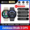 ZEBLAZE Nuovo Zeblaze Btalk 3 GPS Smartwatch 1.43 "Schermo AMOLED Doppie cinghie Fare/Inviare le chiamate telefoniche Frequenza cardiaca SpO2 Orologio per il monitoraggio dello stress
