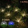 GHIURAG 1/2/4/6 pezzi fuochi d'artificio solari luce esterna impermeabile 8 modalità di illuminazione 90-200 LED fata stringa luce decorazioni natalizie per il giardino