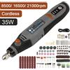 LANXSTAR Trapano elettrico a batteria da 35 W Mini penna per lucidatura per perforazione senza fili per incisione USB ricaricabile Dremel utensile rotante per gioielli in metallo