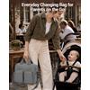 KONO Borsa per pannolini KONO Baby elegante e calpestabile per borsa da viaggio per mamma e papà con tasche isolanti per fiale e snack