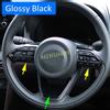 MIHUMOE Per Toyota Aygo X Yaris Cross Interni Volante Interruttore Della Copertura 2020 2021 2022 2023 2024 2025 Nero Lucido Finiture