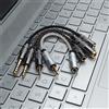 NONE Cavo audio da 2,5 maschio a 4,4 femmina Cavo placcato argento bilanciato Adattatore da 2,5 mm/4,4 mm a 3,5 mm per lettore musicale MP3