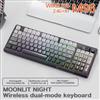 ziyoulang Tastiera Bluetooth M96 Tastiera da gioco wireless con schermo FREEWOLF, schermo elettronico, connessione multi-dispositivo, giochi ergonomici