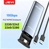 JEYI Custodia JEYI M.2 NVMe/SATA SSD - USB 3.2 Gen2 senza attrezzi in alluminio 10 Gbps per SSD 2280 (compatibile con 2230/2242/2260)