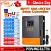 PowMr EU MPPT 60A Regolatore di carica solare 12V 24V 36V 48V Plus Regolatore DSP Funziona per batteria Lifepo4 V Pannello solare
