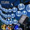 GASISTER Luci solari per esterni Luci a stringa solari a LED Luce a globo di cristallo impermeabile con 8 modalità Luce da giardino Decorazioni per matrimoni per feste