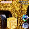 GASISTER Stringa solare Fata Luce Ultra lunga Festone esterno LED Rame Impermeabile Ghirlanda di Natale Decorazione Lampada solare da giardino