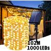 GASISTER Lampada da fata a LED solare Lampada da festone per esterni Lampada da fata da giardino IP65 Illuminazione impermeabile Decorazione per lampada solare per feste di Natale