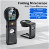 INSKAM Microscopio digitale Autofocus 500X con microscopi video a moneta da 8 LED da 2 MP Lente d'ingrandimento pieghevole da 2 pollici per riparazioni elettroniche