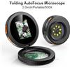 INSKAM Microscopio con messa a fuoco automatica Mini lente d'ingrandimento 500X Microscopio digitale con lente d'ingrandimento Microscopio moneta ricaricabile USB da 2,0 pollici 2MP