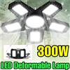 NJHIKG Lampadina da garage a LED da 300 W E27/E26 Lampada pieghevole deformabile per faretti da seminterrato per officina di magazzino domestico AC100-277V freddo/caldo