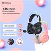 ONIKUMA Cuffie da gioco cablate Onikuma X15 Pro con microfono Cuffie da gioco RGB con cancellazione del rumore per PC portatile