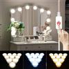 Lampada da tavolo per specchio per trucco a LED Lampada da toeletta Specchi da bagno Decorazione per la casa Camera da letto Luce notturna 3 colori dimmerabili Bianco/Rosa
