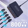 UHOMEBUY Caricabatterie GaN USB C da 800 W 100 W PD3.0 PPS QC3.0 Stazione di ricarica rapida a 10 porte per iPhone 16/15 Samsung MacBook Pro Laptop Tablet