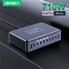 Ubigbuy Caricatore USB C GaN da 710 W Stazione di ricarica rapida PD 3.1 a 10 porte 140 W 100 W PPS per laptop iPhone 16 Samsung S23 MacBook Pro