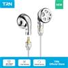 TRN Auricolari TRN Seahorse Pro, Cuffie Monitor in Metallo con Diaframma Dinamico da 14,2 mm in PU+LCP, Auricolari Flat-Head per Audiofili