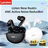 Lenovo Nuovi Auricolari Lenovo LE253 TWS Wireless Bluetooth 6.0, Cuffie HiFi con Riduzione del Rumore ANC, per Giochi e Sport, con Microfono