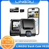 LINGDU ADAS Dash Cam V620 4K WiFi anteriore e posteriore Telecamera per auto Rilevazione movimento GPS Modalità parcheggio Riproduzione temporale aggiornata 1080P