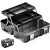 LANXSTAR Cassetta degli attrezzi pieghevole multistrato Organizzatore di attrezzi per elettricisti Cassetta degli attrezzi multifunzionale Accessori hardware per la casa Scatola di immagazzinaggio portatile