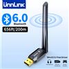 Unnlink Adattatore Bluetooth USB, Dongle Bluetooth 6.0 per PC Windows 10/11, Ricevitore Bluetooth per Mouse Tastiera Cuffie Altoparlante